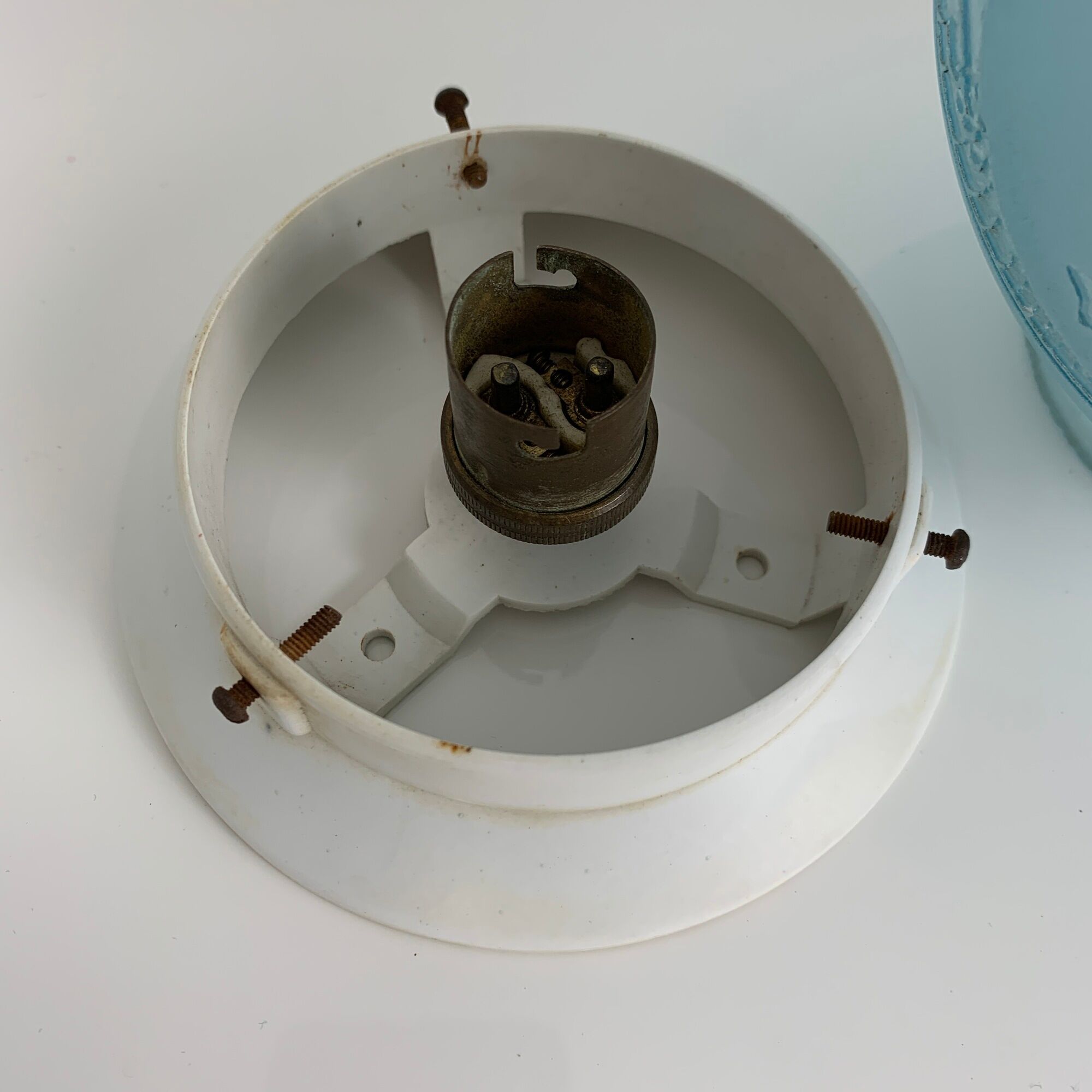 Ceiling lamp old art deco Deveau Pantin around 1920 decoration star planet angel