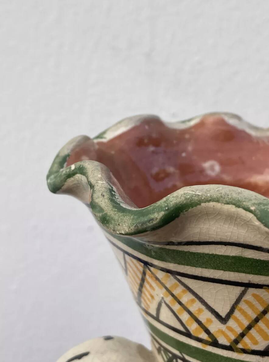 Moroccan artisanal safi vase