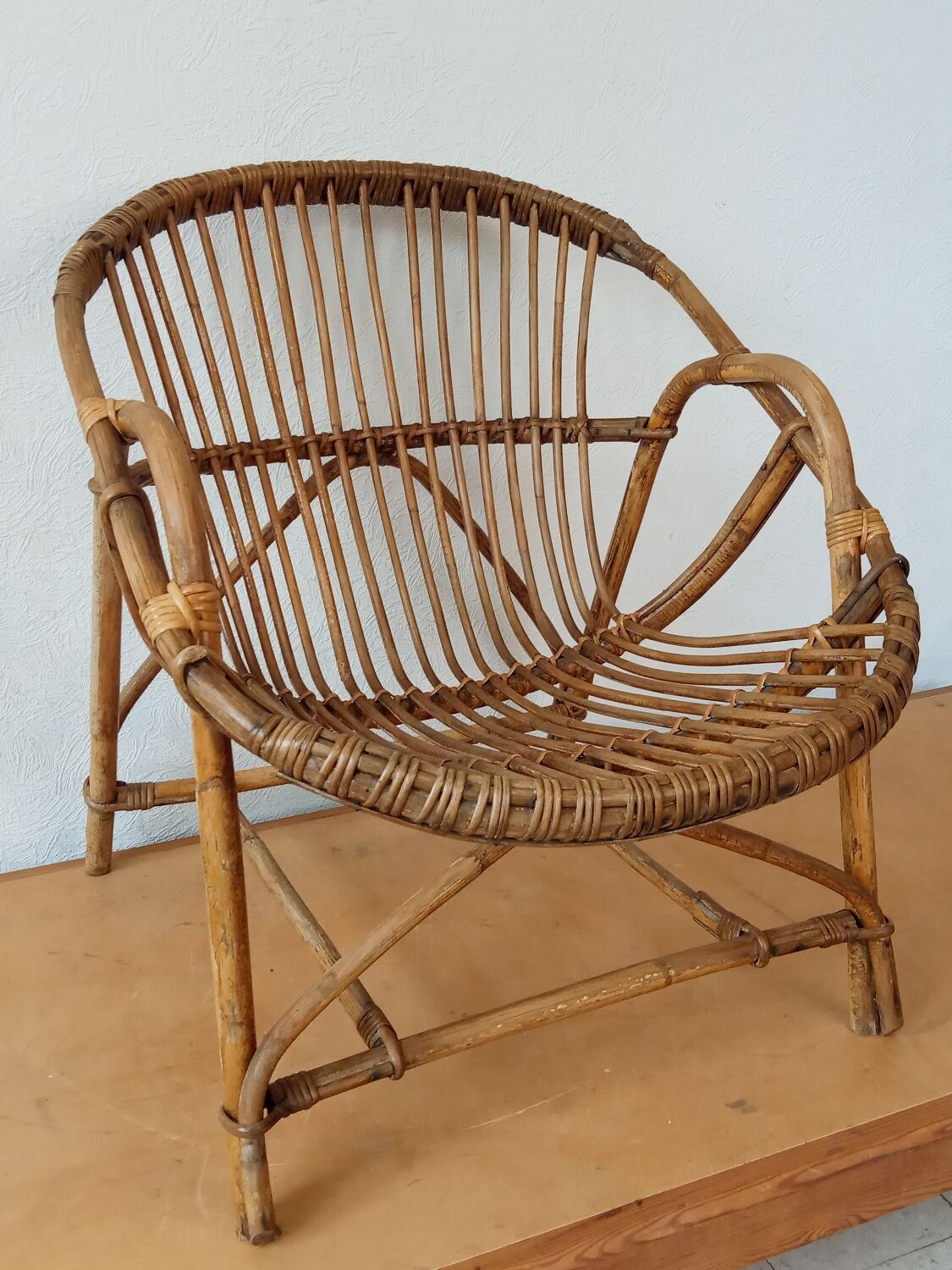 Rattan armchair