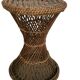 Old Diabolo Stool In Woven Rattan Year 60-70 Vintage Decoration