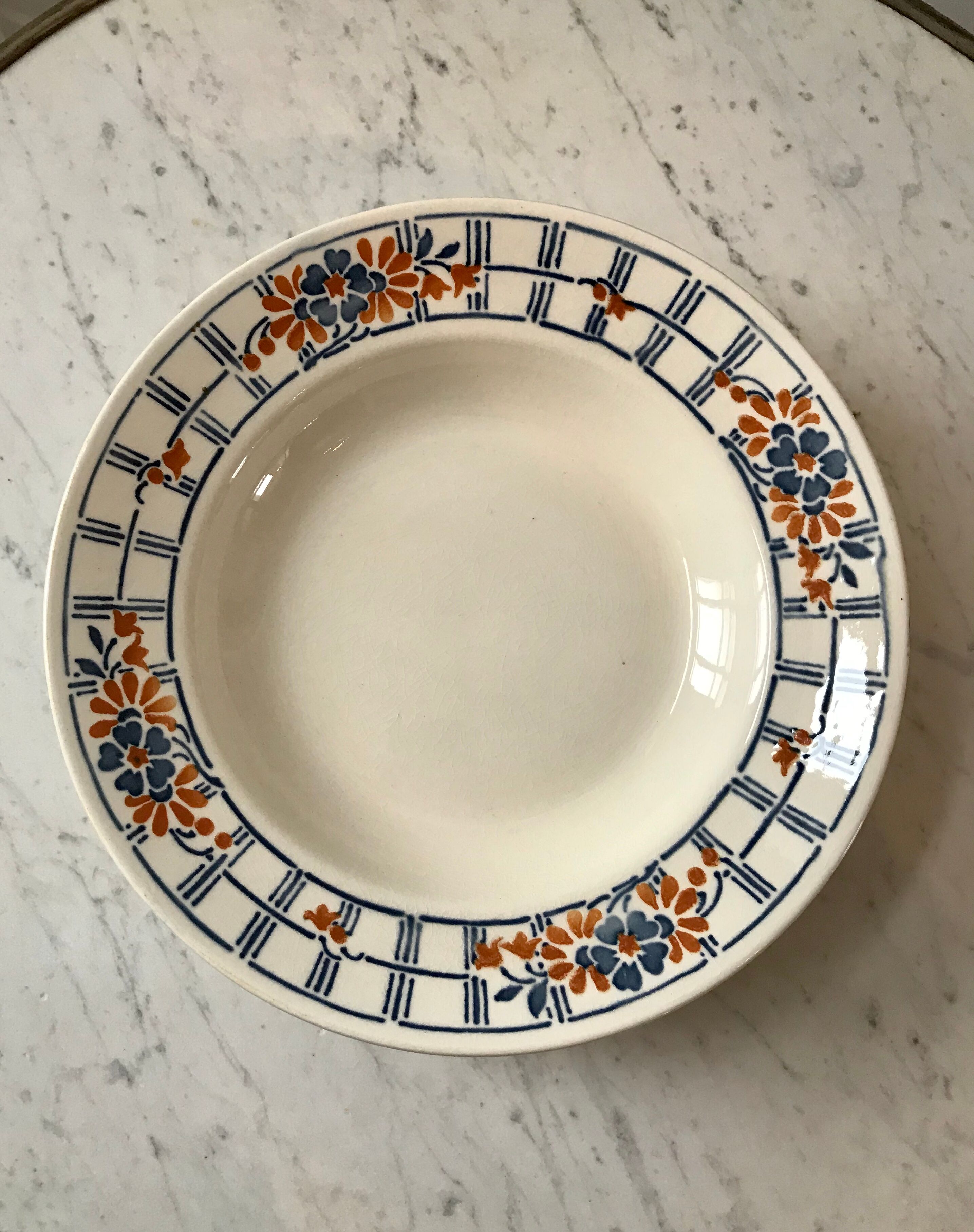 Lot of 6 hollow plates Badonvillier Granville