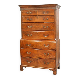 Rare commode à tiroirs George 111 Tallboy