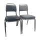 Pair chair desk conference aluminum skai grey vintage blue 1960