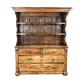 Antique pine wooden pewter cupboard 19th century