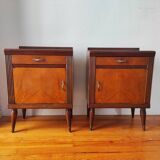 Paire de tables de chevet Italienne de 1950