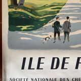 Original tourist poster "Ile de France" 62x100cm 1945