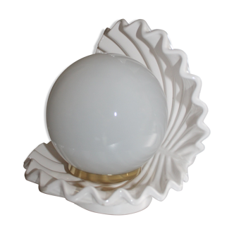 Lampe coquillage vintage 1980