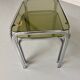Morex nesting coffee table in metal and smoked glass, Italian design from the 1980s