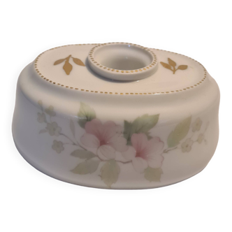 Coquet Limoges France inkwell floral decor