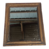 Small mirror in carved stucco wood, nineteenth, original ice