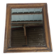 Small mirror in carved stucco wood, nineteenth, original ice