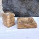 Alabaster ashtray and candle holder