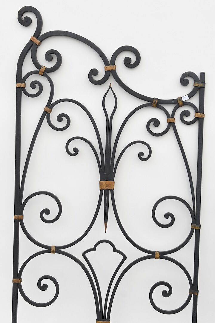 Pair of wrought iron door grilles