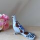 Bird figurine, large Tonala pottery dove with floral pattern Mexico vintage decoration