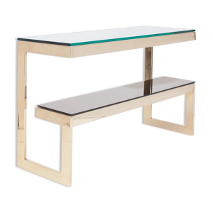 Table console à 2 niveaux - belgo chrom