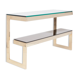 Console table 2-tier coated gold by belgo chrom Dewulf Selection