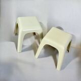 Pair of "SMALL" plastic stools or tables by Castiglioni and Gaviraghi for Valenti Milano, 1980s