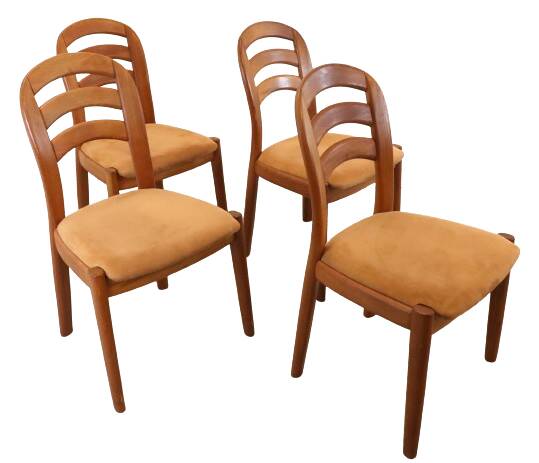 Set van 4 Glostrup eetkamerstoelen 'Gronsalen'