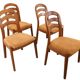 Set van 4 Glostrup eetkamerstoelen 'Gronsalen'