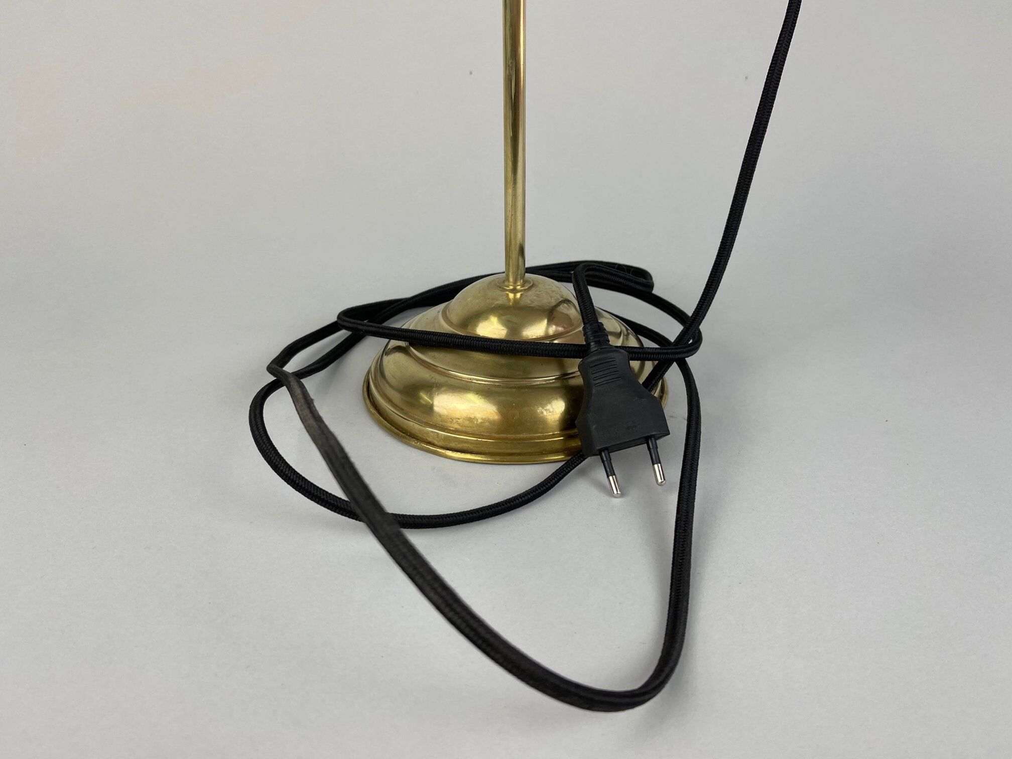 Art deco adjustable brass bankers table lamp, 1920's