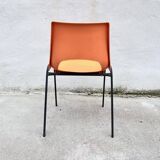 Orange plastic shell chair