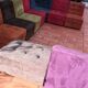 Modular vintage panoramic sofa 9 seats
