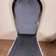 Set of Italian dining chairs from 1970, chrome and covered in blue velvet