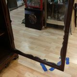 Two-part cabinet, recessed and with a glass-fronted display case, in Indian rosewood, circa 1850/60