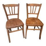 Pair of Baumann or Thonet type bistro chairs