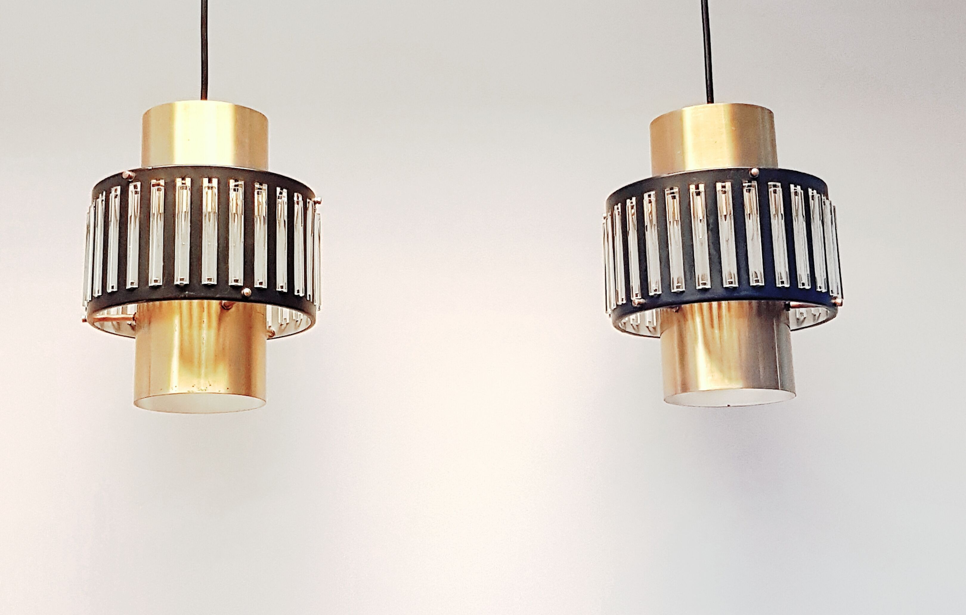 Set of 2 Vintage Pendants or hanging lamps by Schmahl & Schulz GmbH und Co. KG Metallwarenfabrik - P