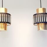 Set of 2 Vintage Pendants or hanging lamps by Schmahl & Schulz GmbH und Co. KG Metallwarenfabrik - P