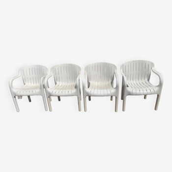 4 fauteuils jardin allibert  « dangari » de Pierre Paulin