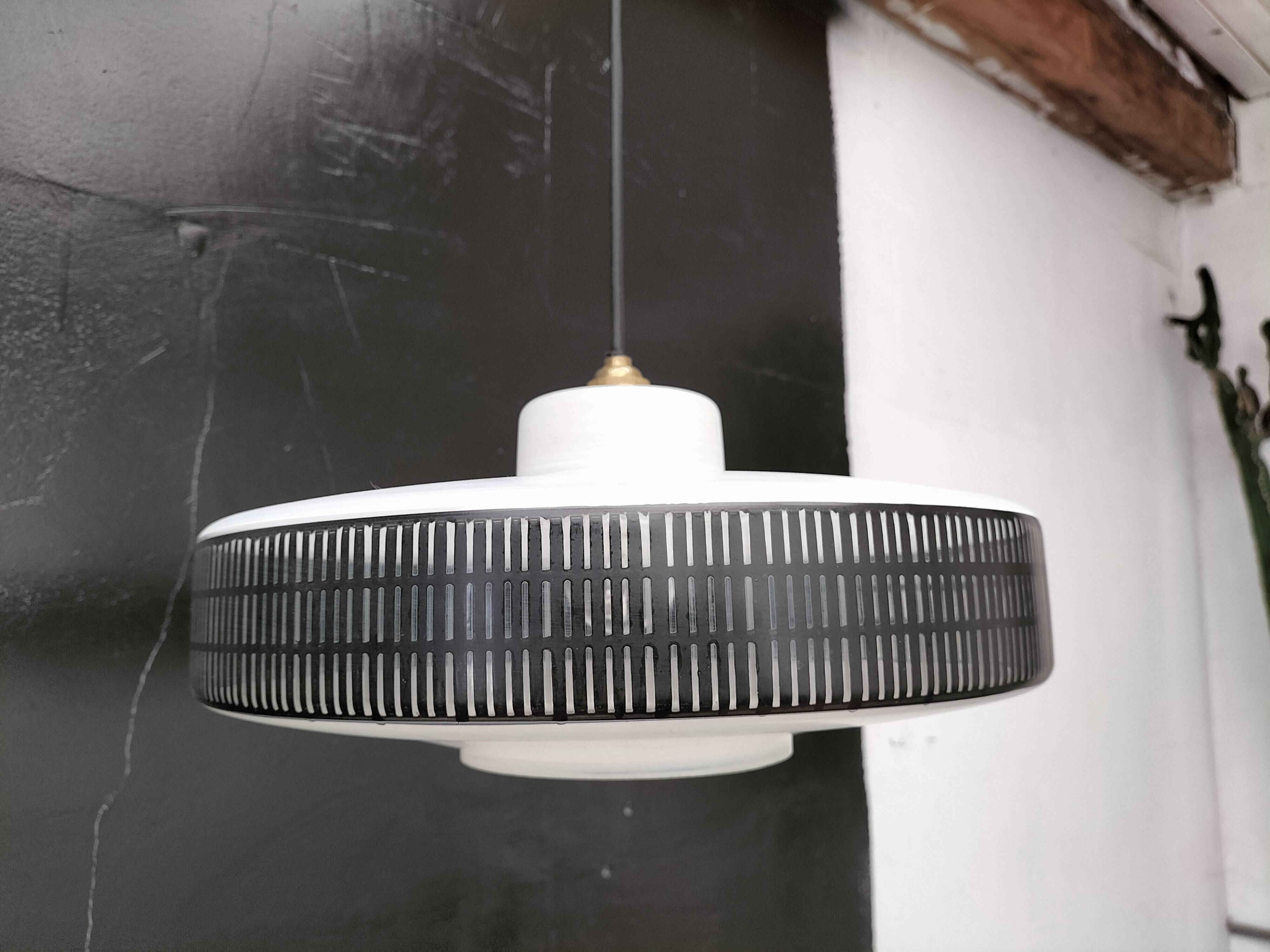 Vintage glass pendant light