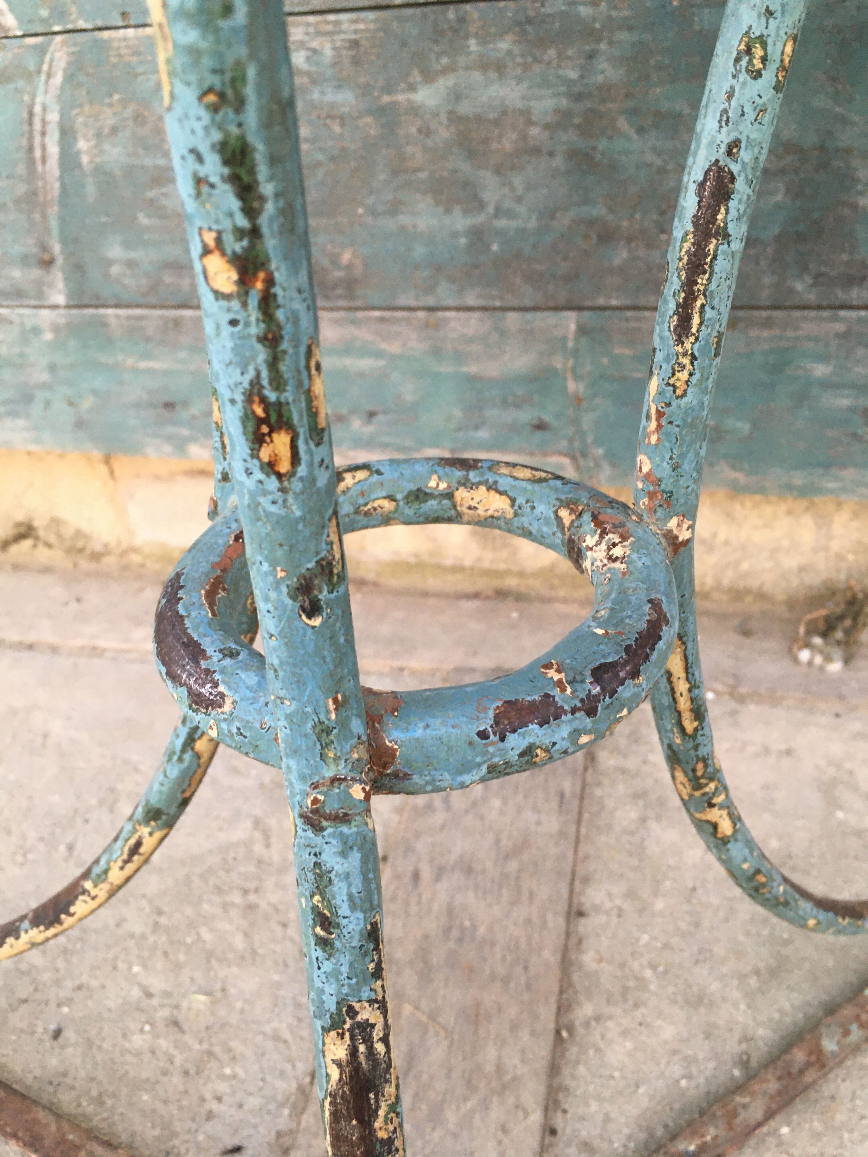 Wrought iron garden table 19th