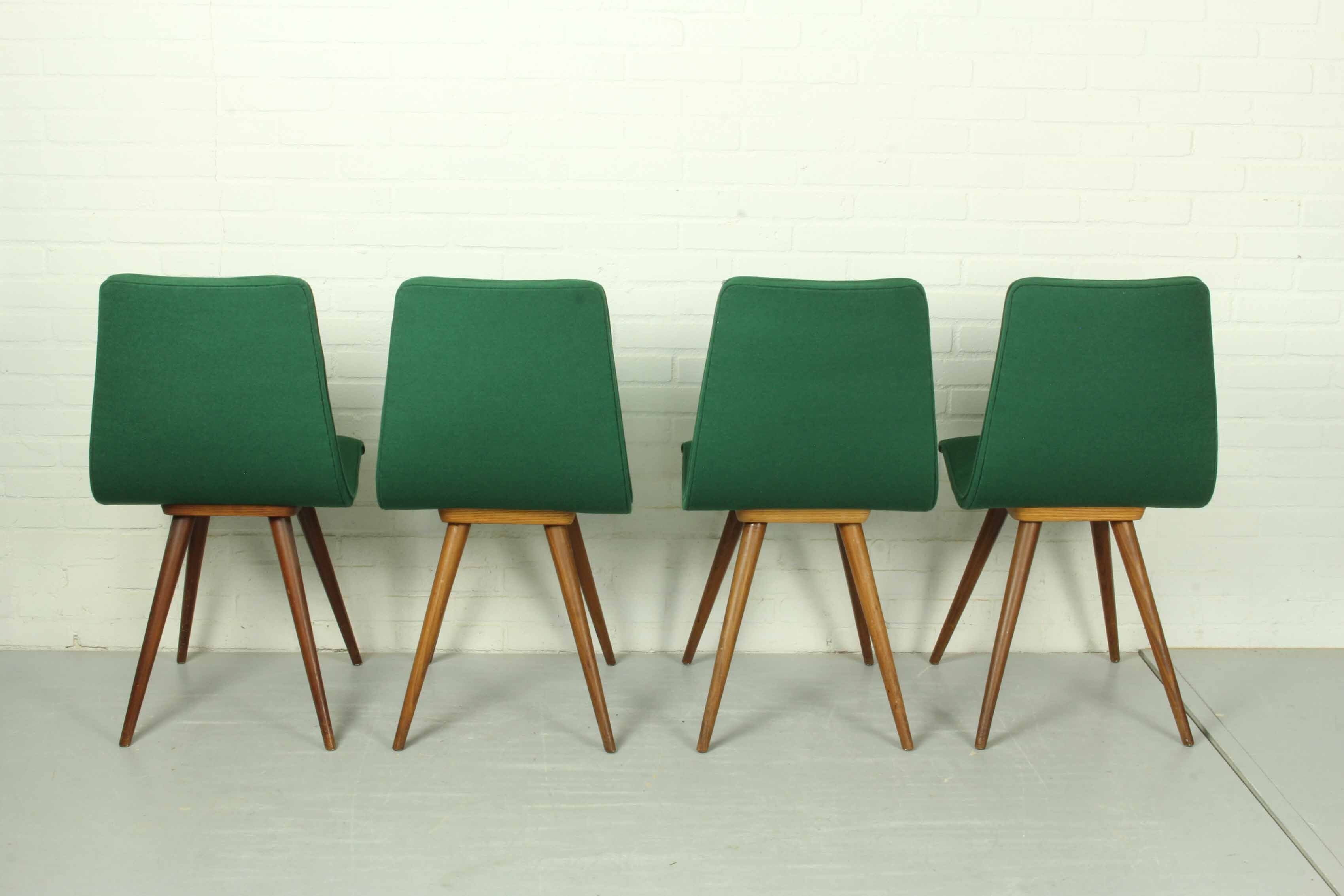 Set of 4 Teak Dining Chairs by van Os, 1950s