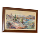 Mid-century Swedish oil painting "Abstract Landscape" – Vintage and framed