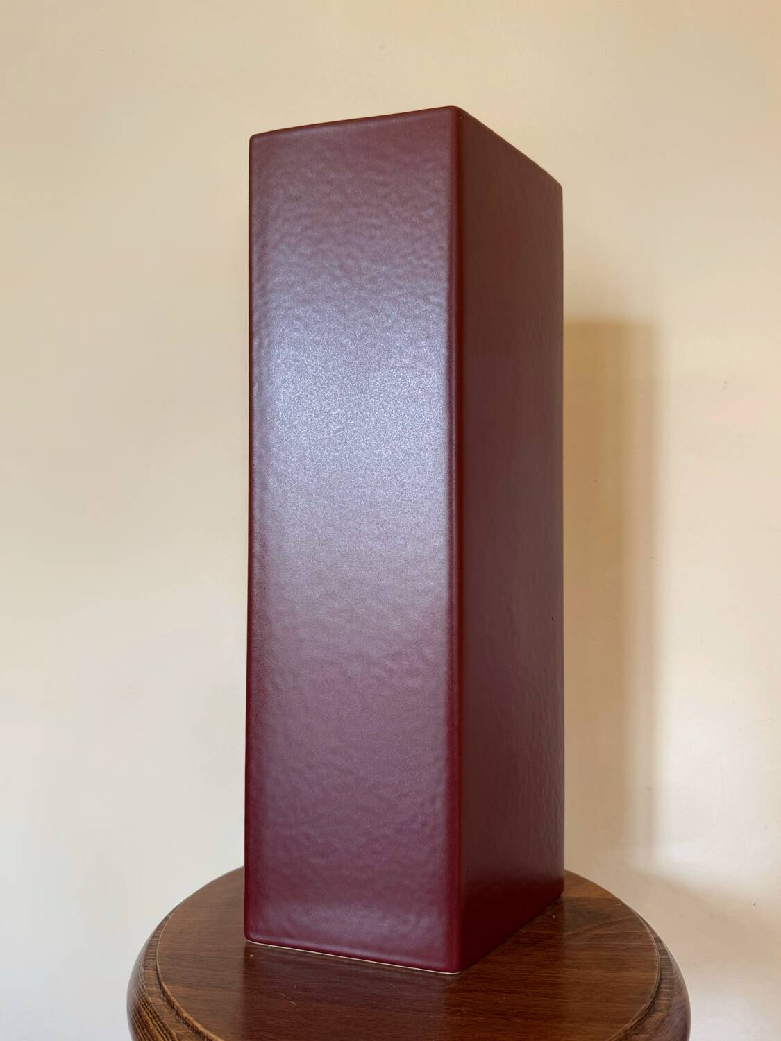 Charolles earthenware quadrilateral design vase