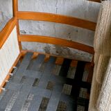 Canapé 3 places Mid-Century Design Scandinave Teck et Tissu