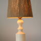 Lampe bois blanc avec abat-jour corde