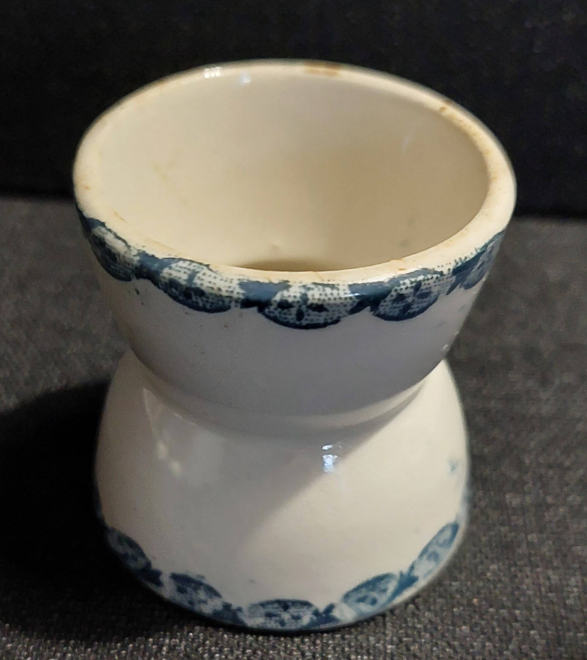 Earthenware diabolo egg cup early 20th century