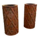 Pair of Antique French Terracotta Chimney Pots