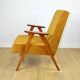Classic vintage golden velvet armchair Jade - like Chierowski model - 2 pieces available