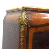 Transition style library marquetry and gilded bronze on marble