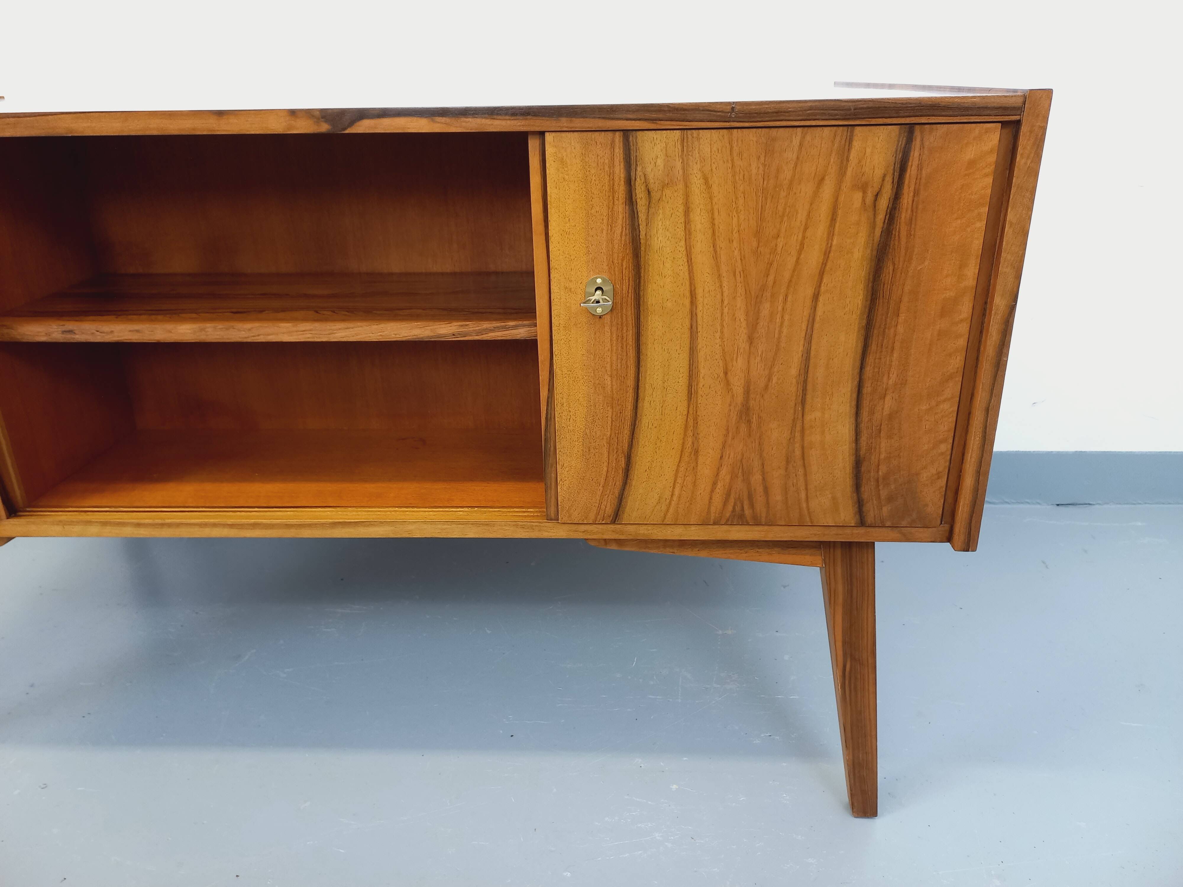 Double-sided executive desk in vintage Scandinavian style made of rosewood.