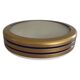Design/One, flush lamp in glass, gold and brown metal, 1960s, Germany