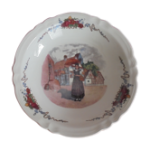 Empty serving dish Obernai Faïence Sarreguemines diameter 31.5 cm High. 6 cm