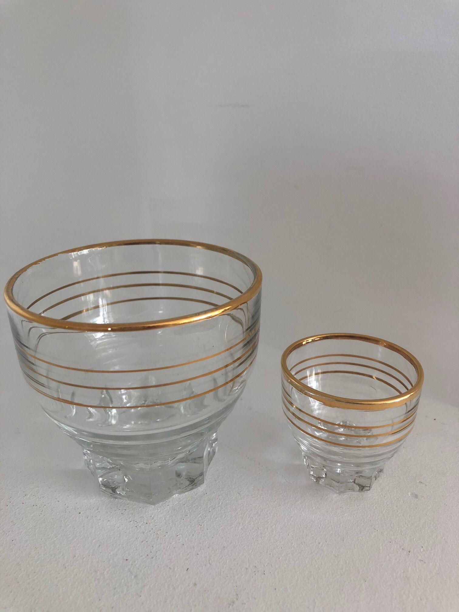 Lot of glasses and carafe year 50