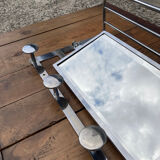 Wall coat rack / 50s chrome cloakroom