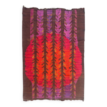 Tapis scandinave vintage des années 70 tissé à la main