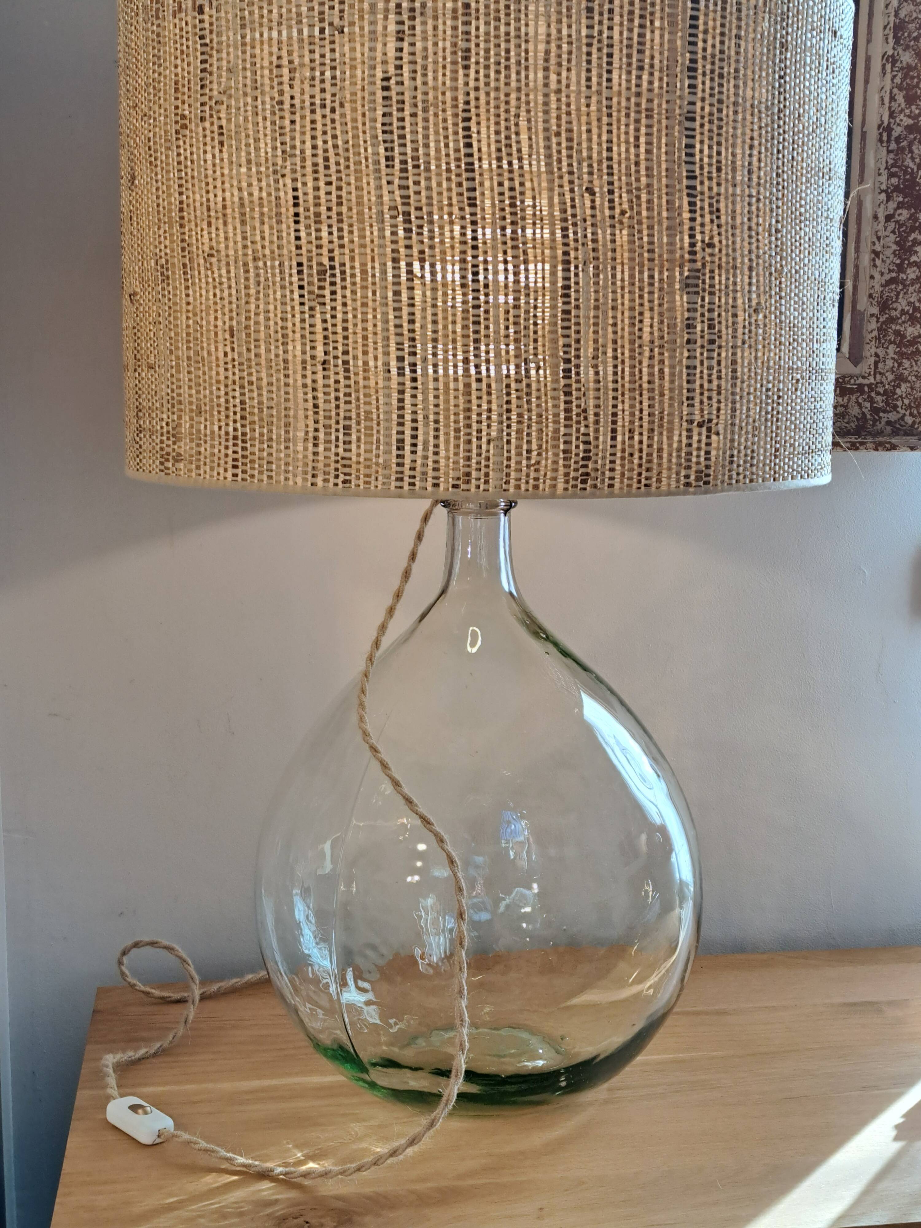 Large vintage Dame Jeanne table lamp from the 1960s
